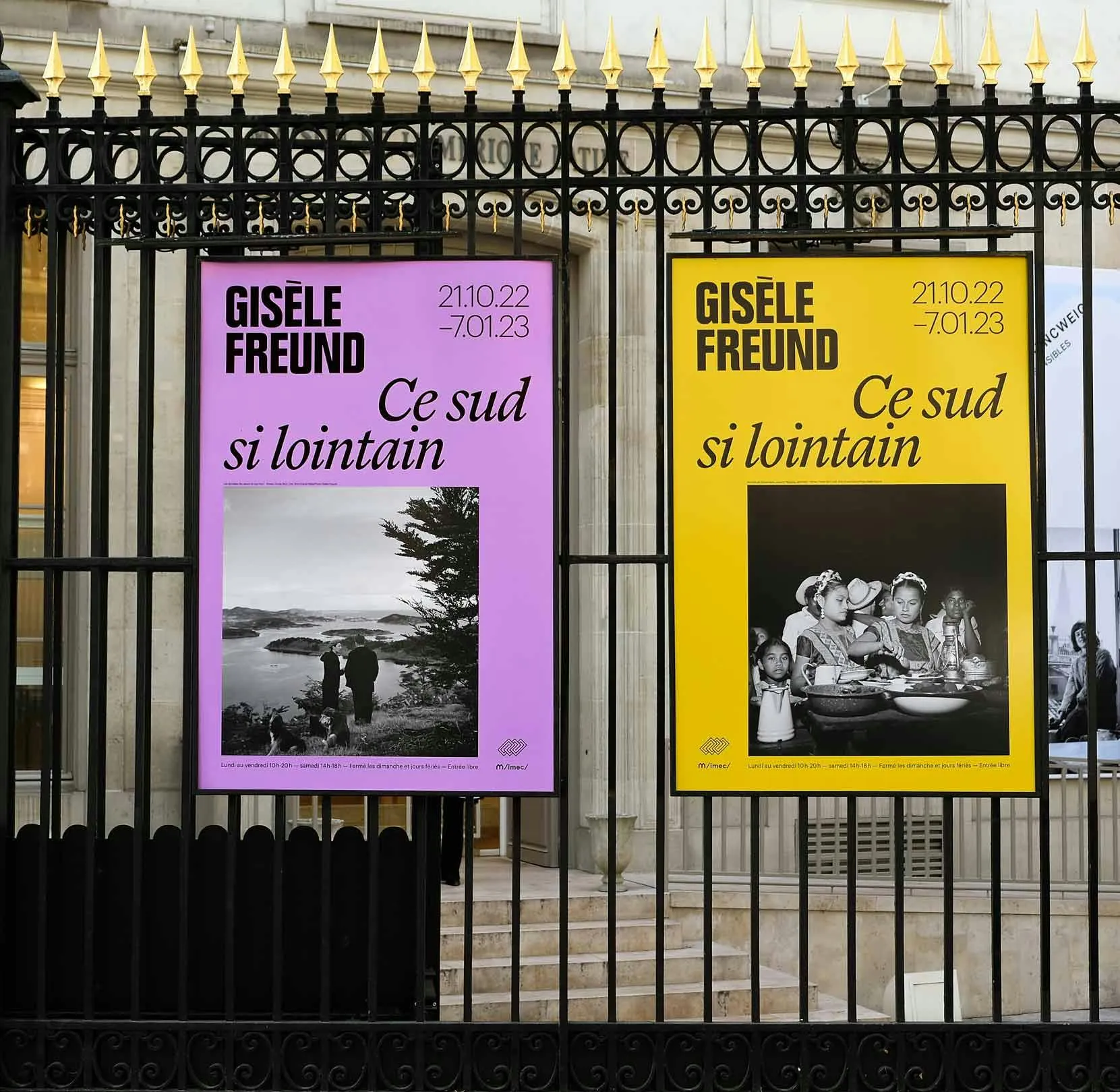 Communication de l'exposition Gisèle Freund – Affiches extérieures