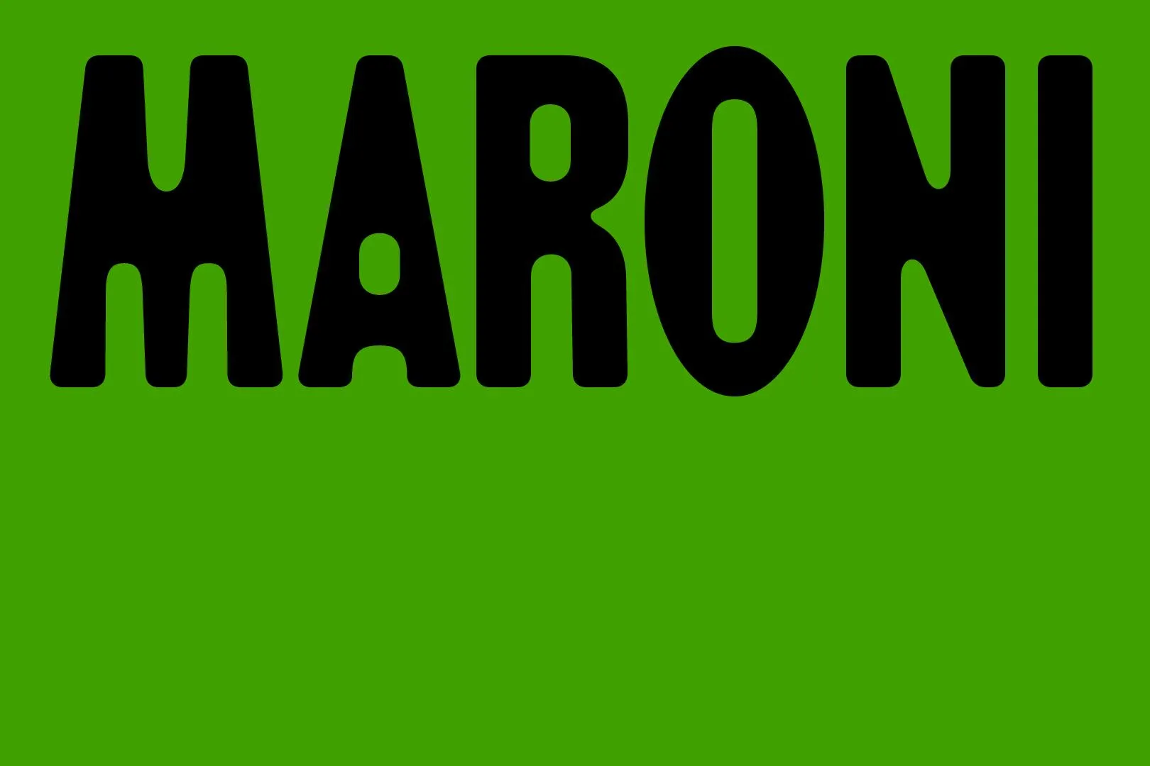 Maroni – Specimen typographique