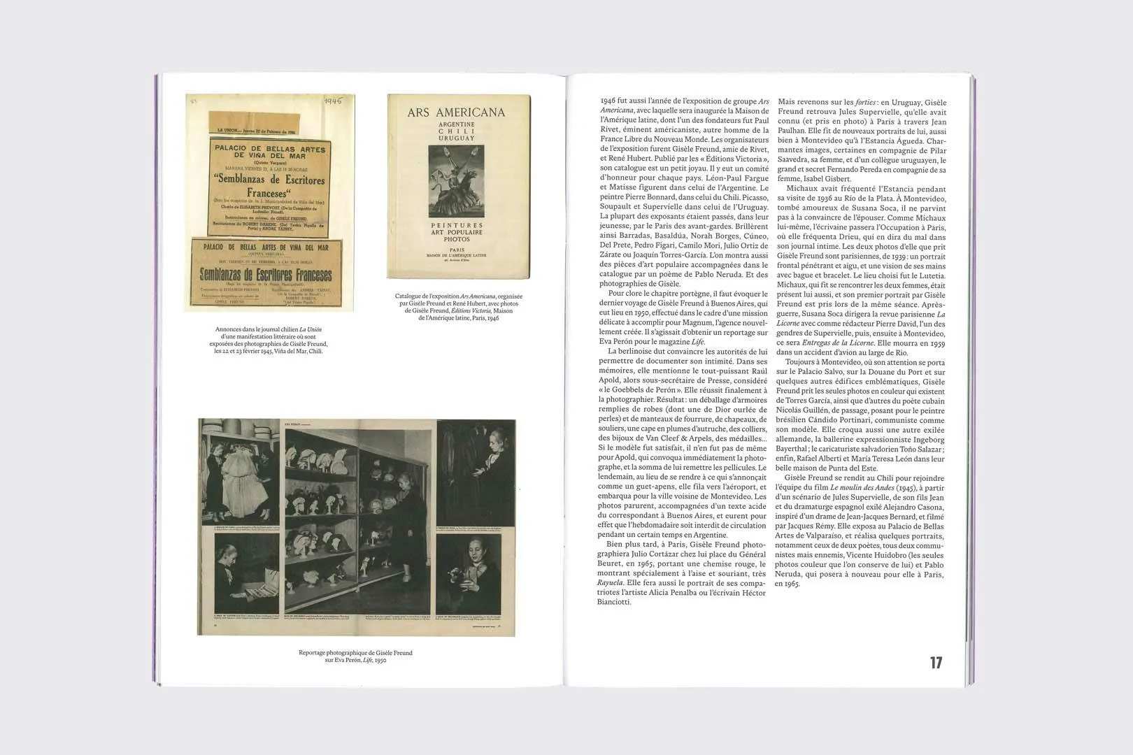 exposition Gisèle Freund – pages intérieures du catalogue