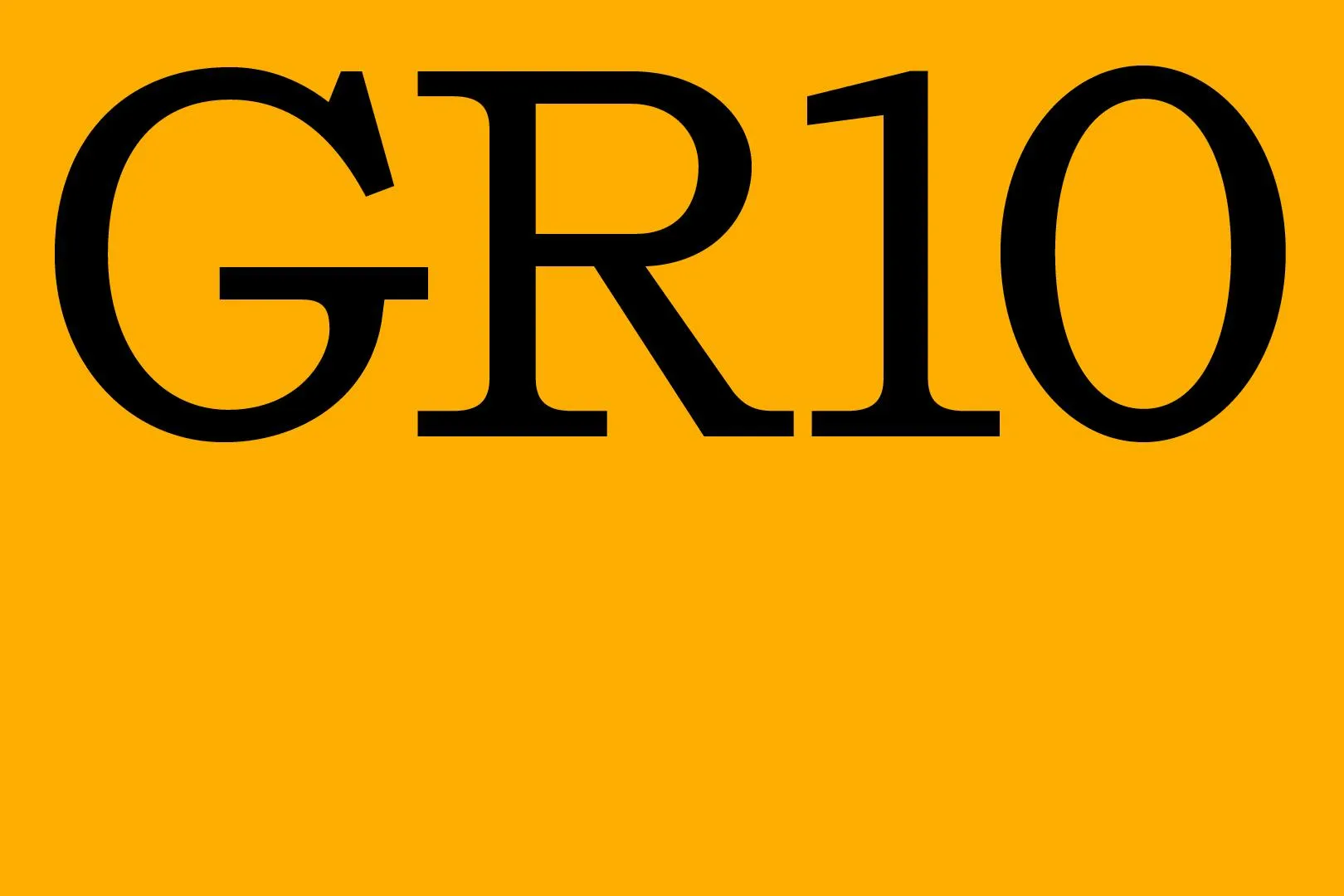 GR10 – Specimen typographique
