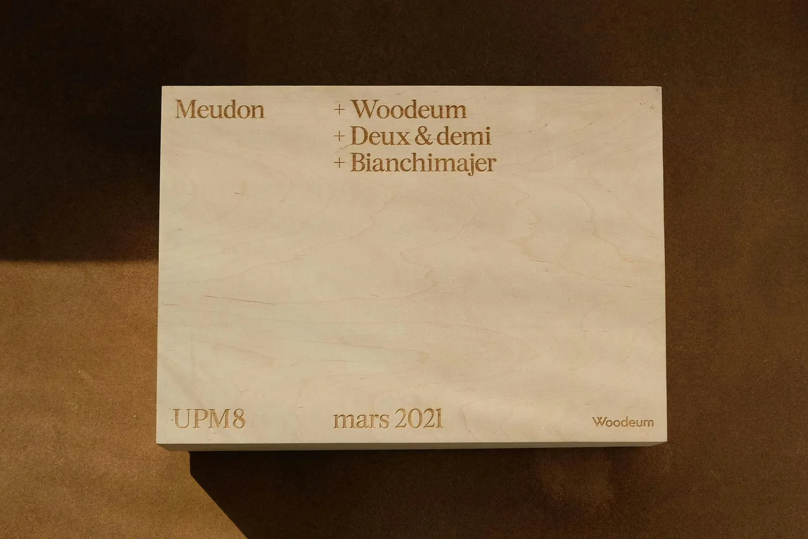 Woodeum – détail du coffret de présentation